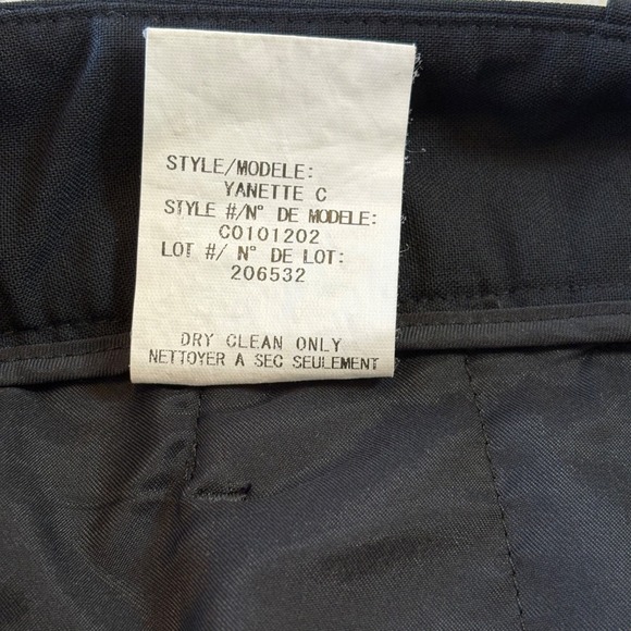 Theory Pants Womens 2‎ Black Cropped Dress Trouser Stretch Office Work Pockets - Picture 5 of 11